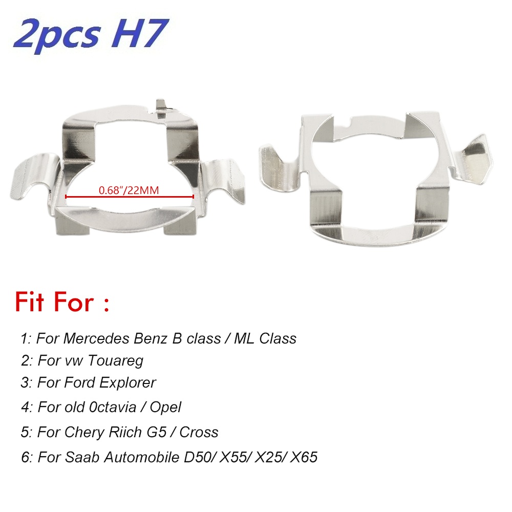 H7 For Benz B ML Class LED Headlight Bulb Adapter Convert Retainer Holder Socket