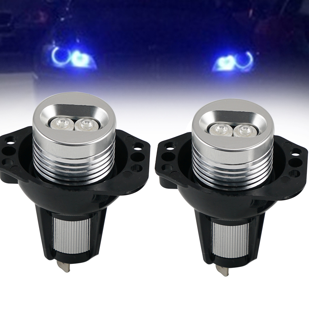 4x Blue Angel Eye LED Halo Ring Bulbs Fit For BMW E90 2006 2007 2008