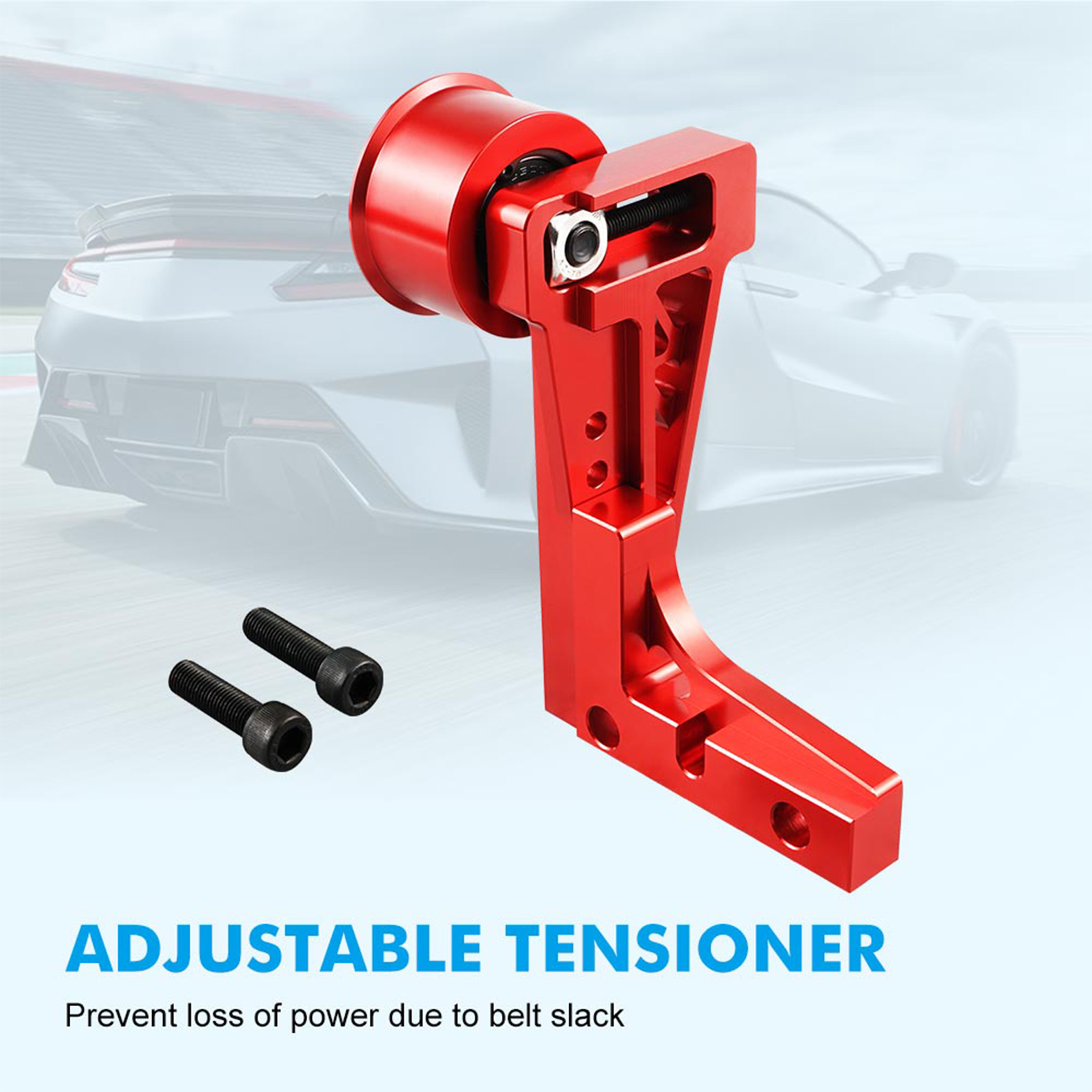BEVINSEE Adjustable Timing Belt Tensioner For Honda/Acura B16 B18 B20 DOHC Engines - CNC Aluminum - View #2