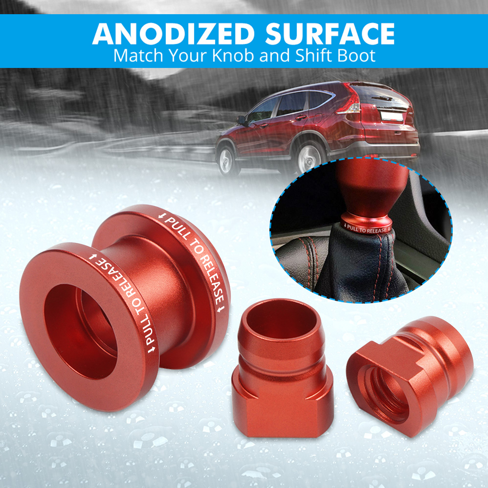 BEVINSEE M10 x 1.5 Shift Boot Collar Knob Upgraded Binding