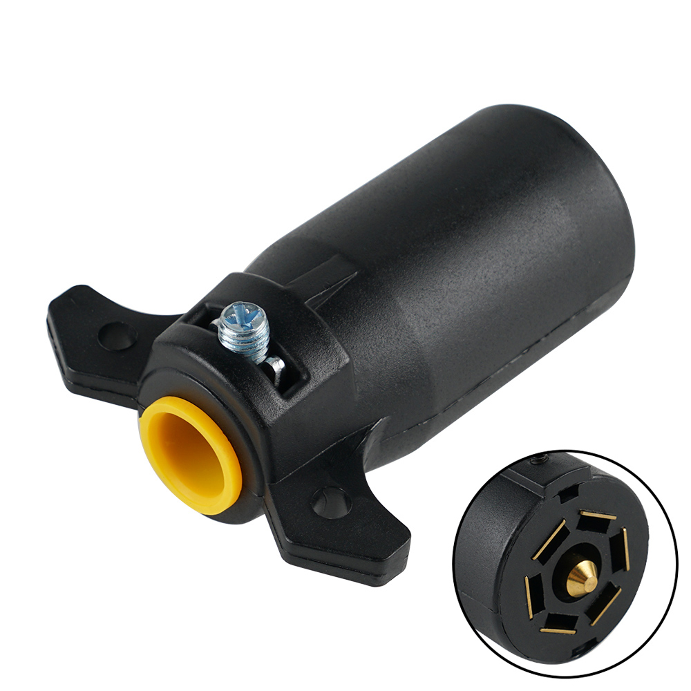 7way Round Rv Trailer Light Plug Connector Replacement
