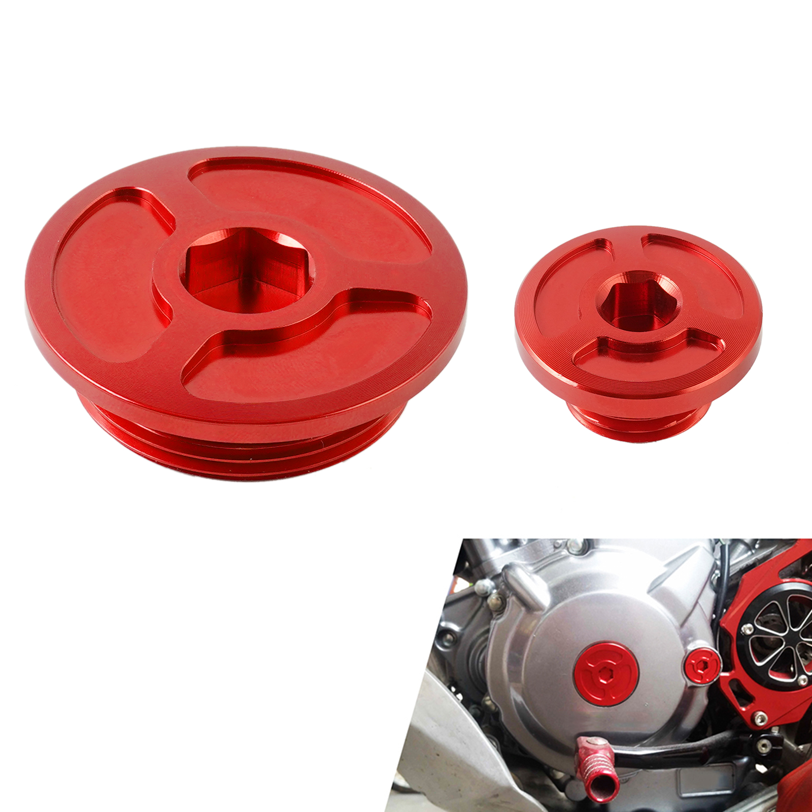 Honda Engine Oil Filler Plug Cap CRF150R 250R 450R 450X 250L TRX450R RED I EP04