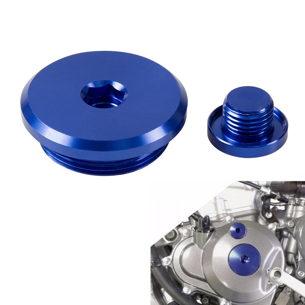Blue Billet Engine Timing Cover Plug For Yamaha YZ250F 01-13 YZ450F 98-05 XT250X