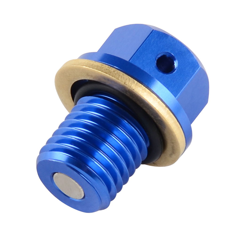 ZETA anodized BLUE billet oil drain plug bolt magnetic Yamaha YZ250F 2001-2017 ZETA anodized BLUE billet oil drain plug bolt magnetic Yamaha YZ250F 2001-2017